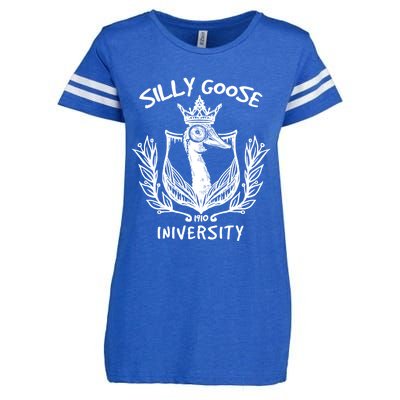 Silly Goose University Womens Silly Goose Meme Costume Enza Ladies Jersey Football T-Shirt