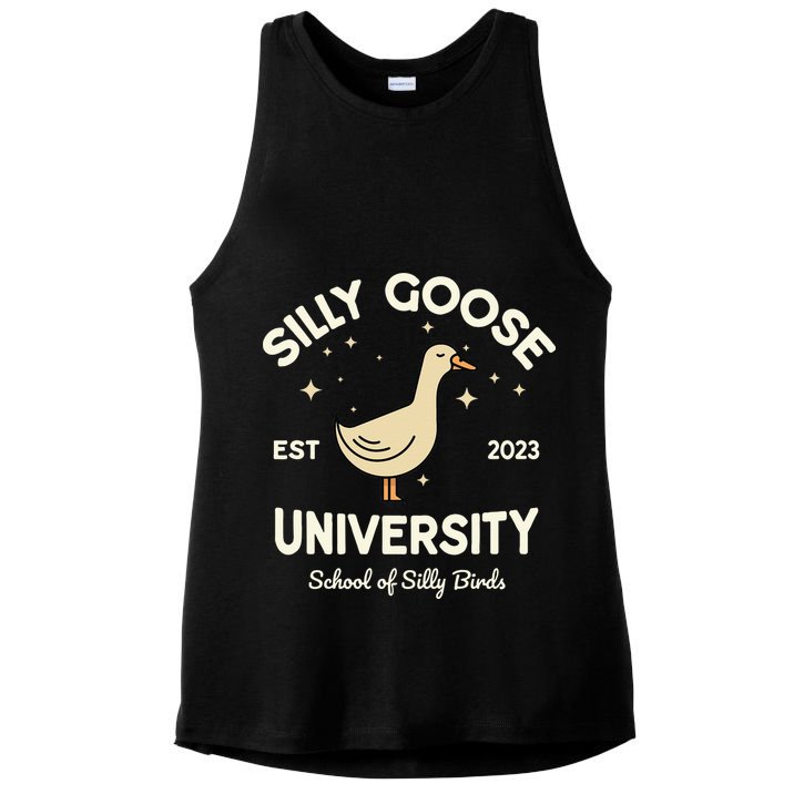 Silly Goose University School Of Silly Birds Sweatshirt Ladies PosiCharge Tri-Blend Wicking Tank