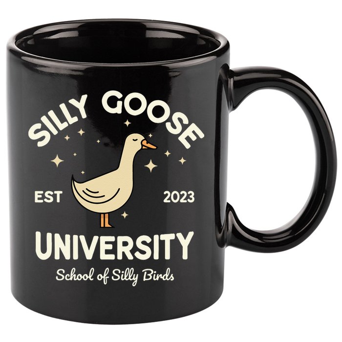 Silly Goose University School Of Silly Birds Sweatshirt 11oz C Handle Ceramic Mug