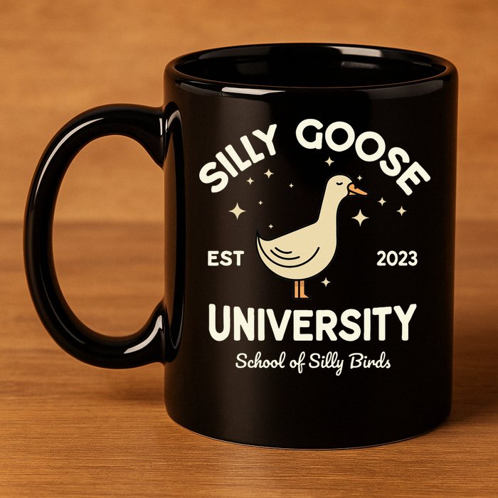 Silly Goose University School Of Silly Birds Sweatshirt 11oz C Handle Ceramic Mug