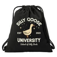 Silly Goose University School Of Silly Birds Sweatshirt Drawstring Bag