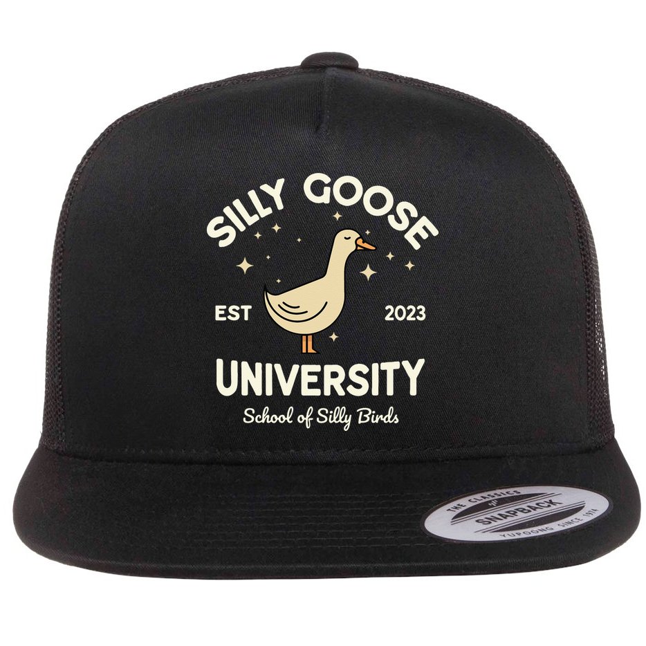 Silly Goose University School Of Silly Birds Sweatshirt Flat Bill Trucker Hat