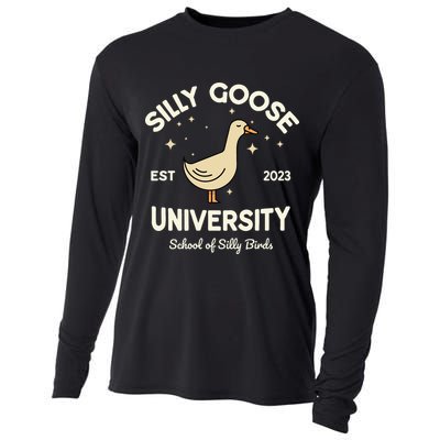 Silly Goose University School Of Silly Birds Sweatshirt Cooling Performance Long Sleeve Crew