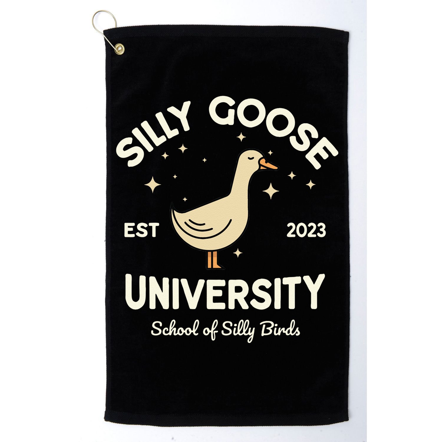 Silly Goose University School Of Silly Birds Sweatshirt Golf Towel