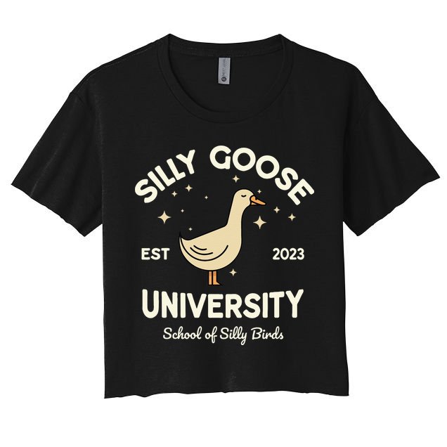 Silly Goose University School Of Silly Birds Sweatshirt Crop Top