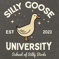 Silly Goose University School Of Silly Birds Sweatshirt Cotton Canvas Backpack