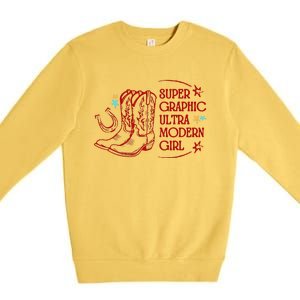 Super Graphic Ultra Modern Girl Chappell Roan Premium Crewneck Sweatshirt