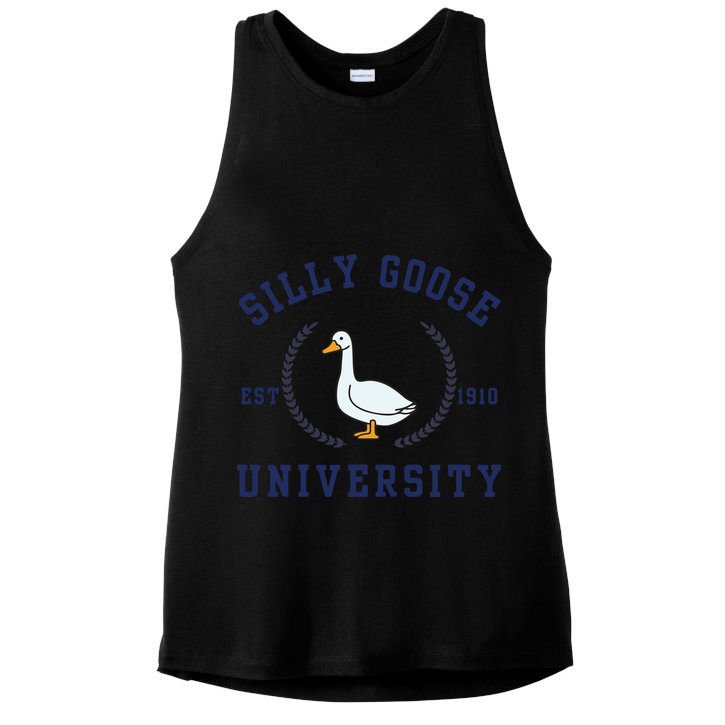 Silly Goose University Ladies PosiCharge Tri-Blend Wicking Tank