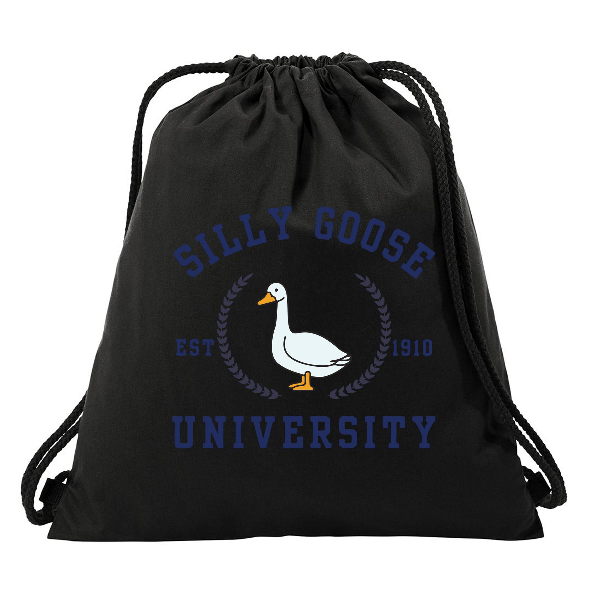 Silly Goose University Drawstring Bag