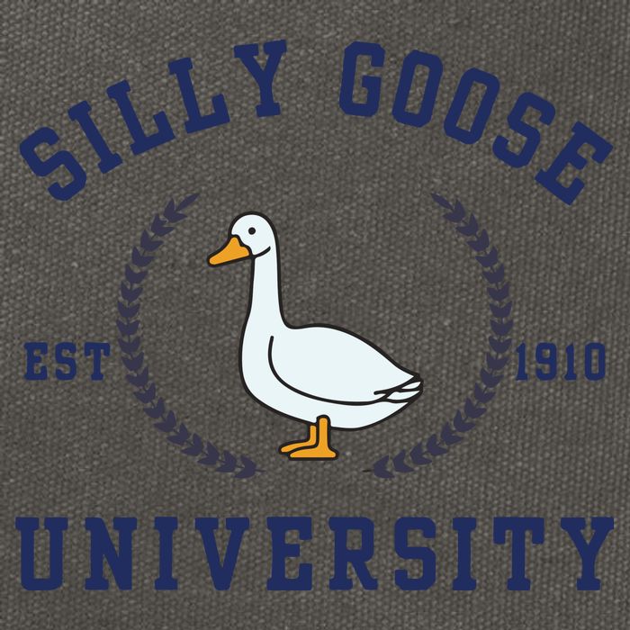 Silly Goose University Cotton Canvas Backpack