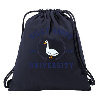 Silly Goose University Drawstring Bag