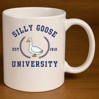 Silly Goose University 11oz C Handle Ceramic Mug