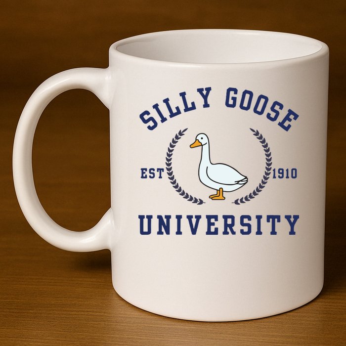 Silly Goose University 11oz C Handle Ceramic Mug