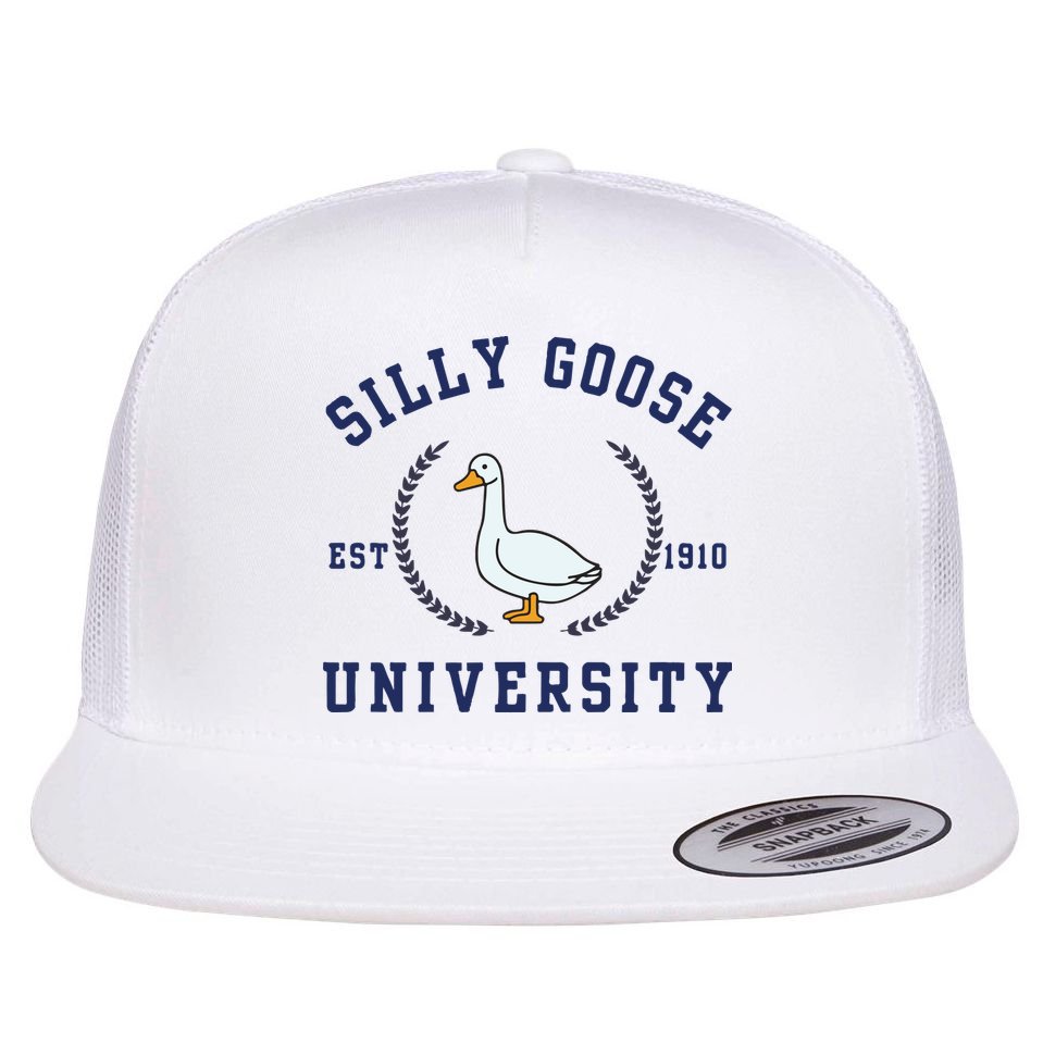 Silly Goose University Flat Bill Trucker Hat
