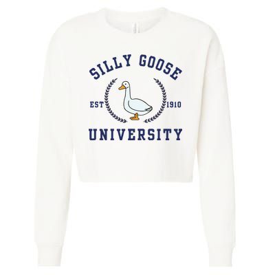 Silly Goose University Cropped Pullover Crew