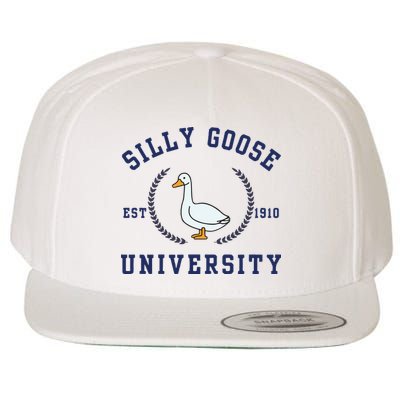 Silly Goose University Wool Snapback Cap