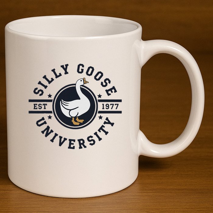 Silly Goose U.N.I.V.E.R.S.I.T.Y 11oz C Handle Ceramic Mug