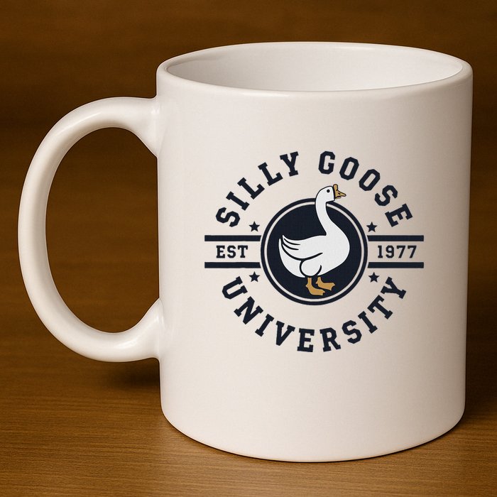 Silly Goose U.N.I.V.E.R.S.I.T.Y 11oz C Handle Ceramic Mug