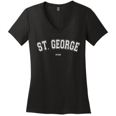 St. George Utah Women's V-Neck T-Shirt