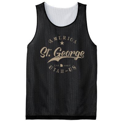 St. George Ut Utah Mesh Reversible Basketball Jersey Tank