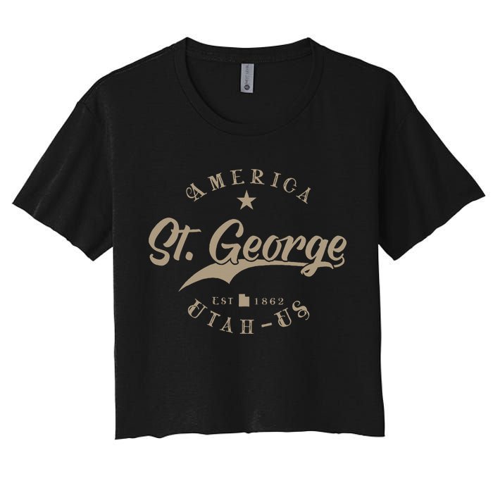 St. George Ut Utah Women's Crop Top Tee