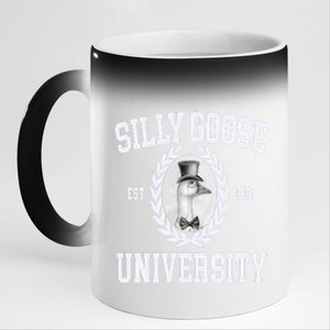 Silly Goose University Silly Goose Meme Costume 11oz Black Color Changing Mug