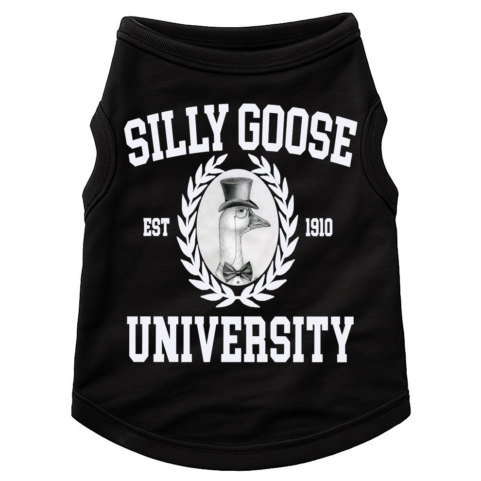Silly Goose University Silly Goose Meme Costume Doggie Tank