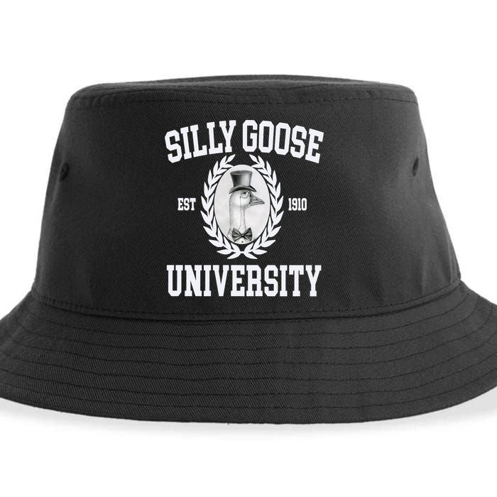 Silly Goose University Silly Goose Meme Costume Sustainable Bucket Hat
