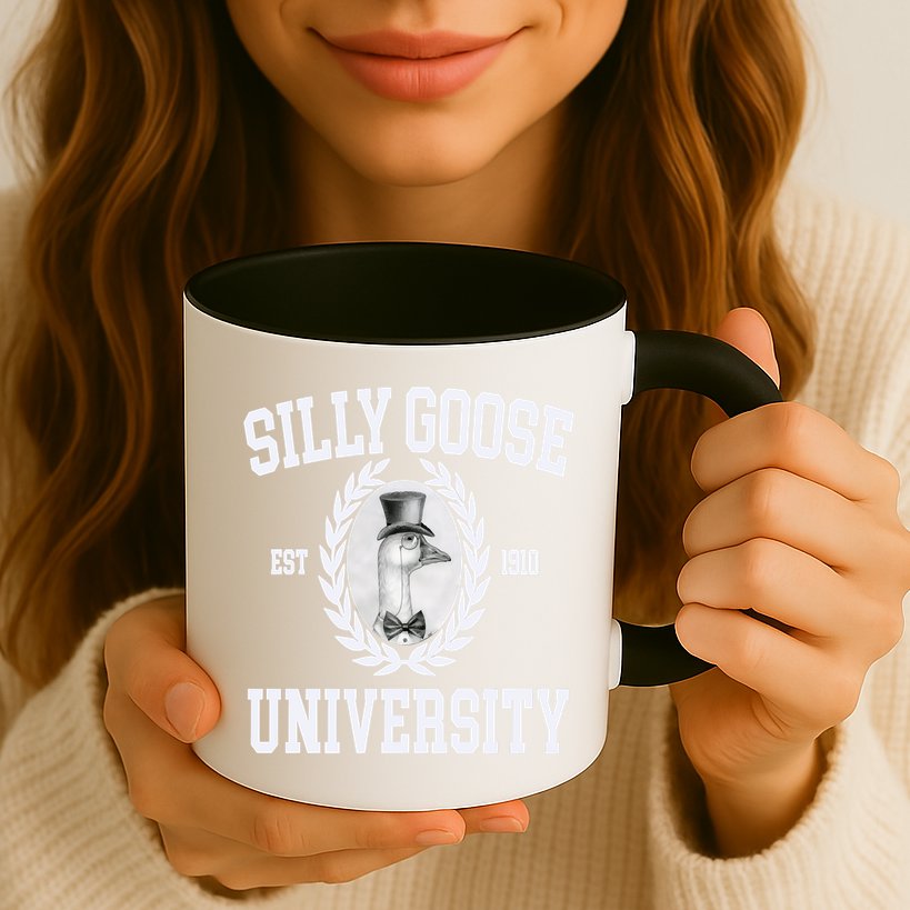 Silly Goose University Silly Goose Meme Costume Mug