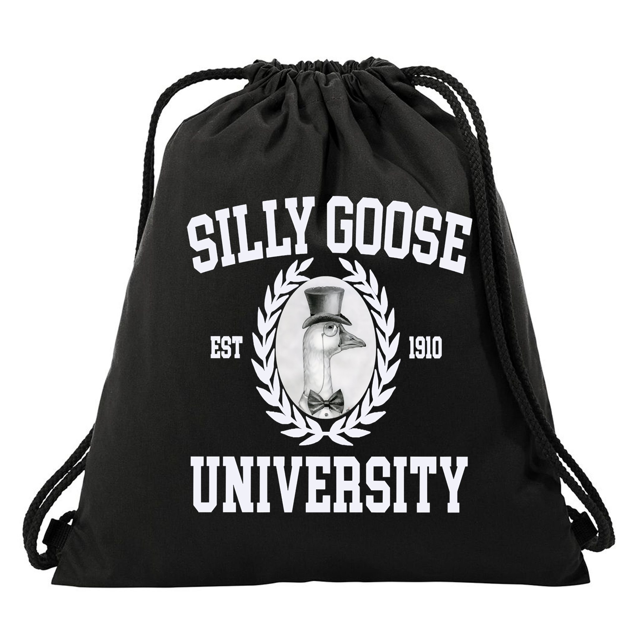Silly Goose University Silly Goose Meme Costume Drawstring Bag