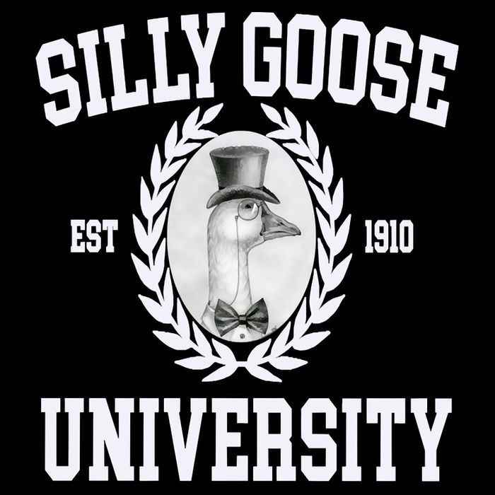 Silly Goose University Silly Goose Meme Costume Drawstring Bag
