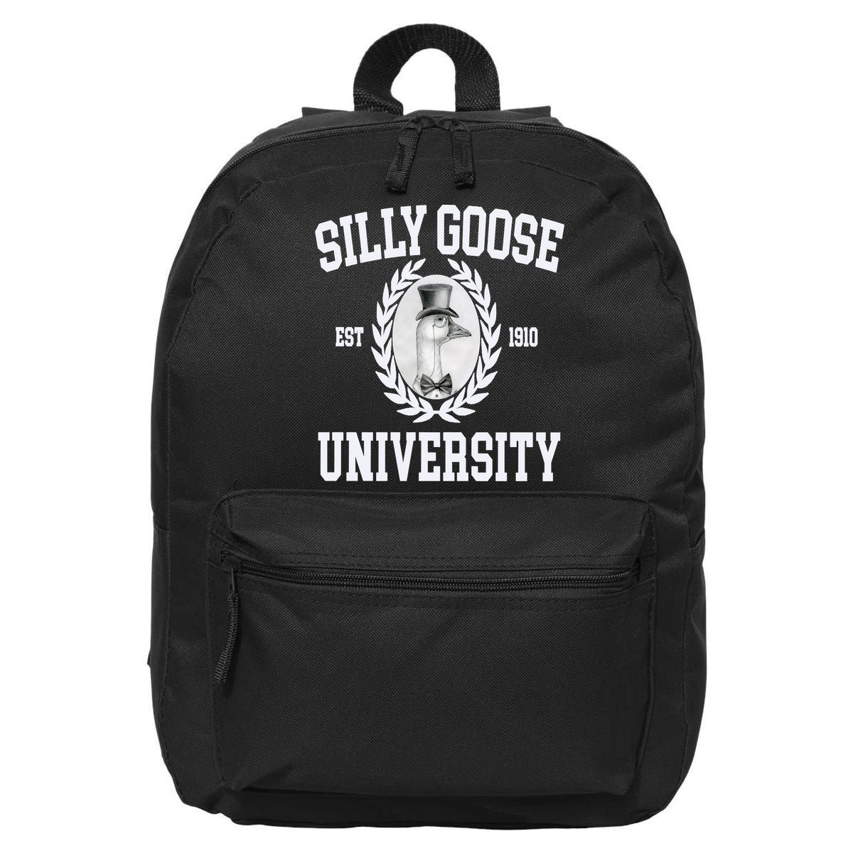 Silly Goose University Silly Goose Meme Costume 16 in Basic Backpack