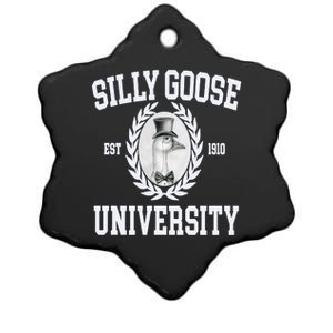 Silly Goose University Silly Goose Meme Costume Ceramic Star Ornament