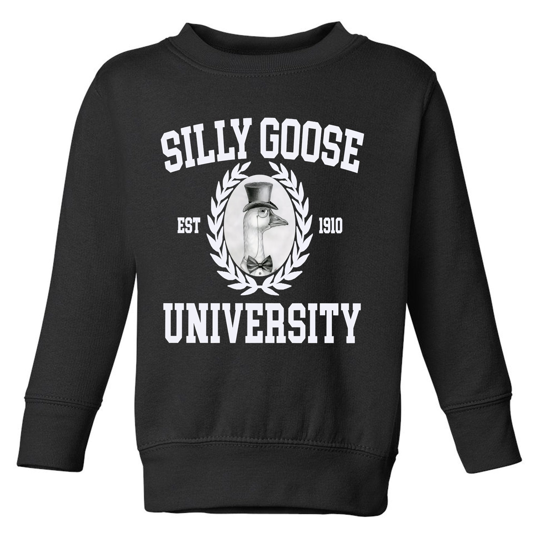 Silly Goose University Silly Goose Meme Costume Toddler Sweatshirt