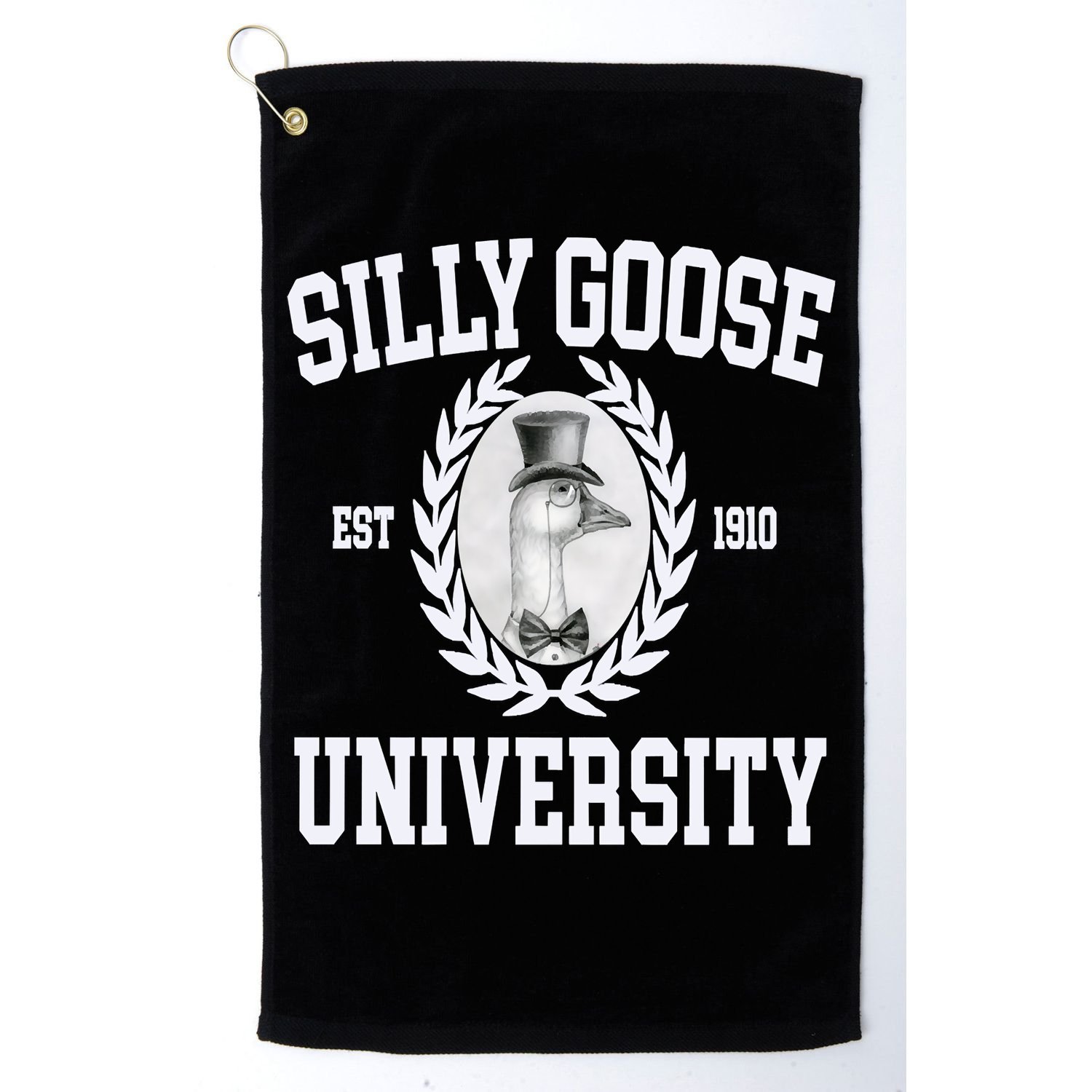 Silly Goose University Silly Goose Meme Costume Golf Towel