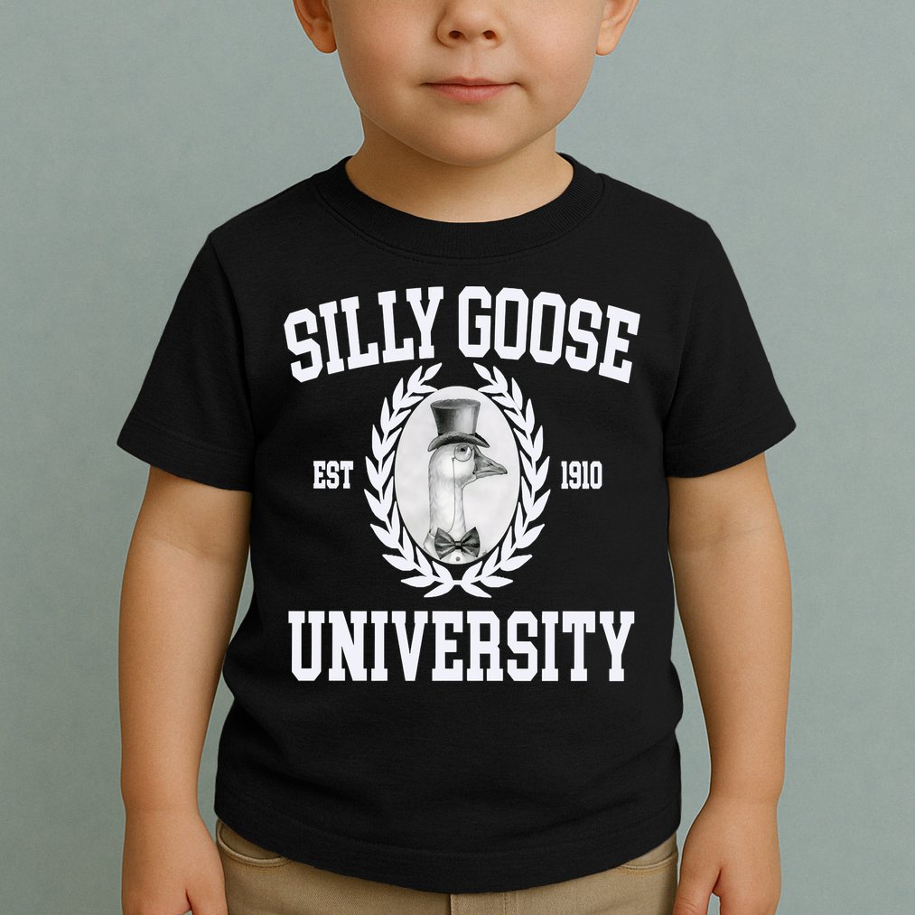 Silly Goose University Silly Goose Meme Costume Toddler T-Shirt