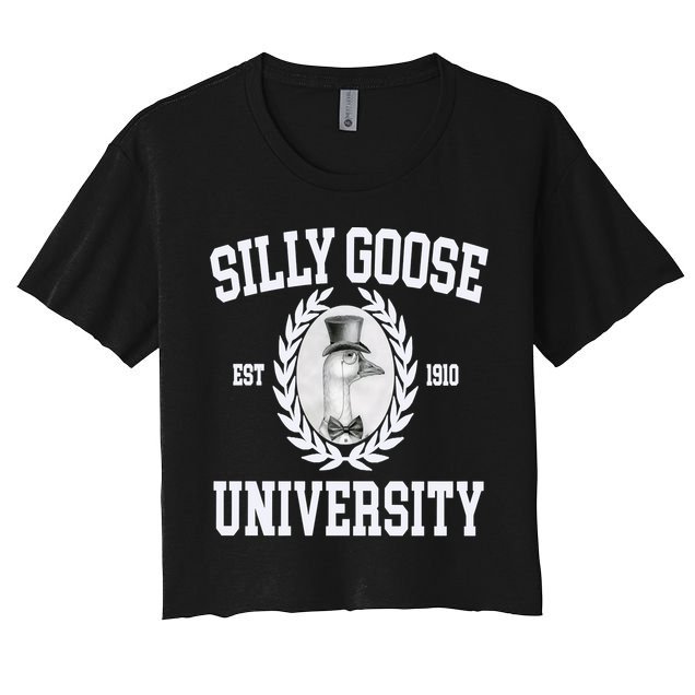 Silly Goose University Silly Goose Meme Costume Crop Top