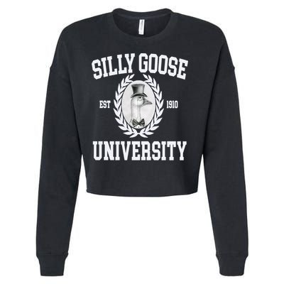 Silly Goose University Silly Goose Meme Costume Cropped Pullover Crew