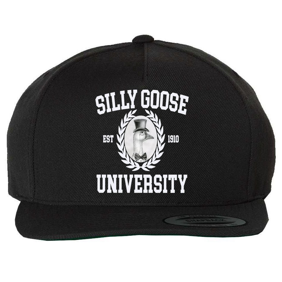 Silly Goose University Silly Goose Meme Costume Wool Snapback Cap