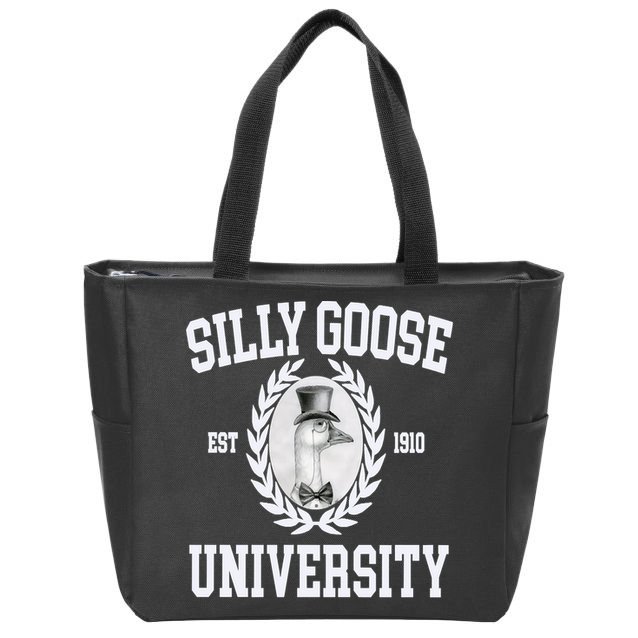 Silly Goose University Silly Goose Meme Costume Zip Tote Bag