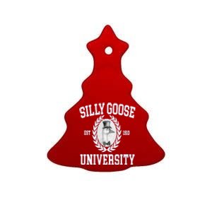 Silly Goose University Silly Goose Meme Costume Ceramic Tree Ornament