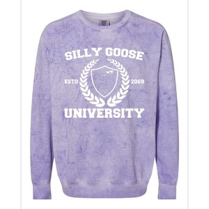 Silly Goose University Silly Goose Meme Funny Colorblast Crewneck Sweatshirt