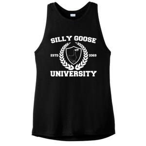 Silly Goose University Silly Goose Meme Funny Ladies PosiCharge Tri-Blend Wicking Tank