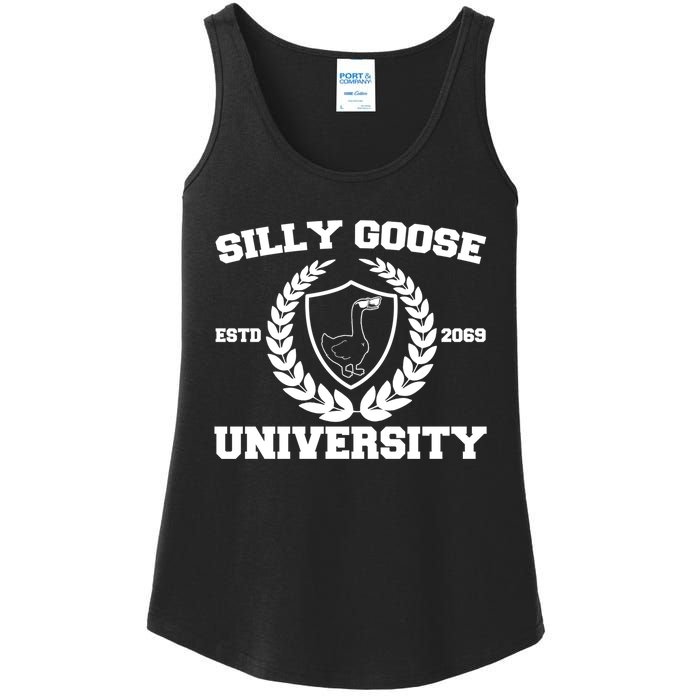 Silly Goose University Silly Goose Meme Funny Ladies Essential Tank