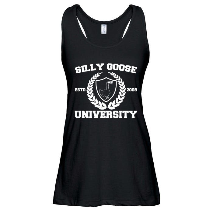 Silly Goose University Silly Goose Meme Funny Ladies Essential Flowy Tank