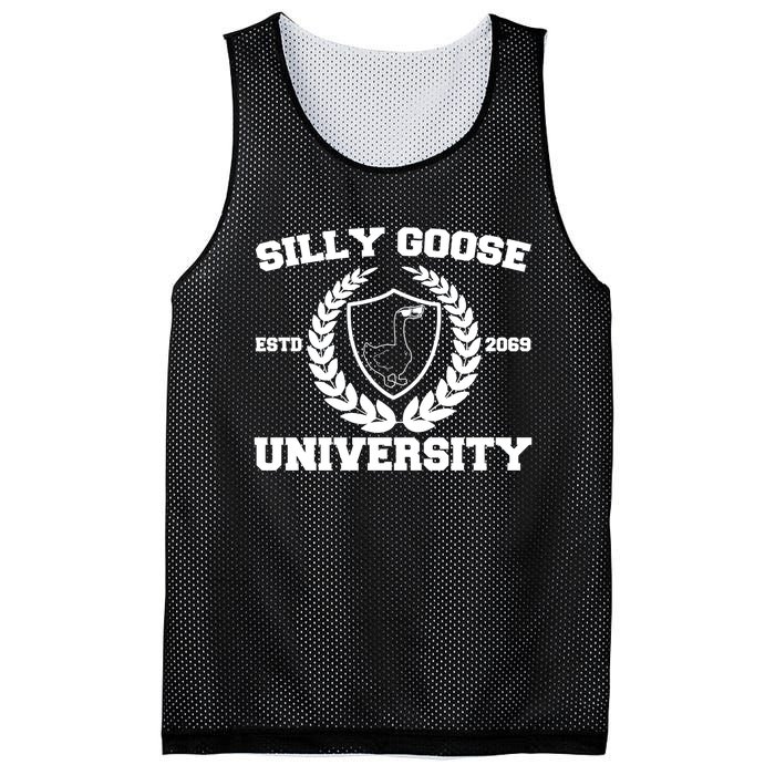 Silly Goose University Silly Goose Meme Funny Mesh Reversible Basketball Jersey Tank