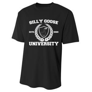 Silly Goose University Silly Goose Meme Funny Performance Sprint T-Shirt