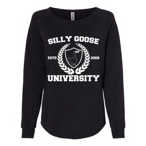 Silly Goose University Silly Goose Meme Funny Womens California Wash Sweatshirt