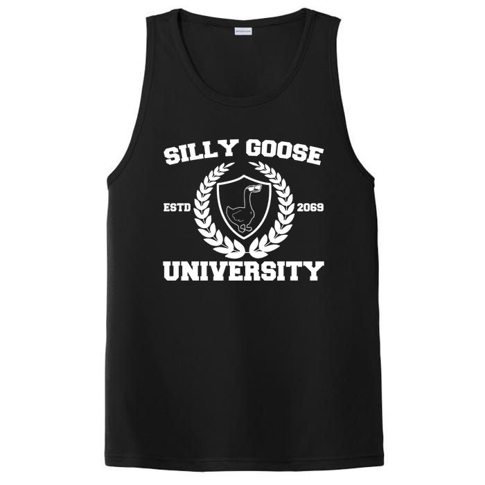 Silly Goose University Silly Goose Meme Funny PosiCharge Competitor Tank