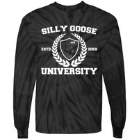 Silly Goose University Silly Goose Meme Funny Tie-Dye Long Sleeve Shirt